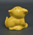 Porcelain salt shaker Puppy. Yellow. Kuznetsov