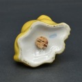 Porcelain salt shaker Puppy. Yellow. Kuznetsov
