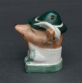 Porcelain salt shaker Fox. Unstamped.
