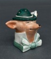 Porcelain salt shaker Fox. Unstamped.