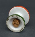 Porcelain salt shaker Mušmire. Kuznetsov, Latvia. 1930s, 6 cm. Unstamped
