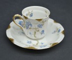 Porcelain cup and saucer. St. Petersburg. 5.5x5.5 cm. 12.5 cm