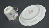 Porcelain cup and saucer. St. Petersburg. 5.5x5.5 cm. 12.5 cm
