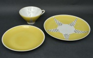 Porcelain trio. Germany. Ulstadt. 1962-1978. Handmade. 10 cm, 15.5 cm, 19 cm