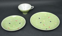 Porcelain trio. Germany. Ulstadt. 1962-1978. Handmade. 10 cm, 15.5 cm, 19 cm