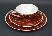 Porcelain trio. Germany. Ulstadt. 1962-1978. Handmade. 10 cm, 15.5 cm, 19 cm