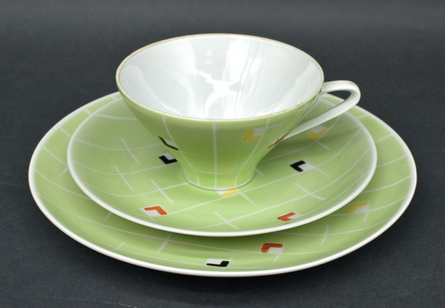 Porcelain trio. Germany. Ulstadt. 1962-1978. Handmade. 10 cm, 15.5 cm, 19 cm