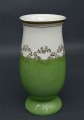 Riga porcelain vase, green with gold. 17.5 cm