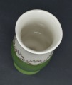 Riga porcelain vase, green with gold. 17.5 cm