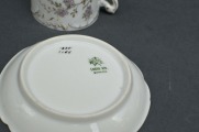 Чашка с блюдцем. Конец 19 века. Розенталь. Ручная роспись. 6х4,5 см. 10 см