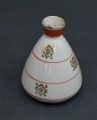 Vase RFF, red and gold. 11 cm