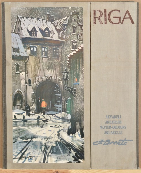 Jānis Brekte akvareļi, mape. 57x47 cm