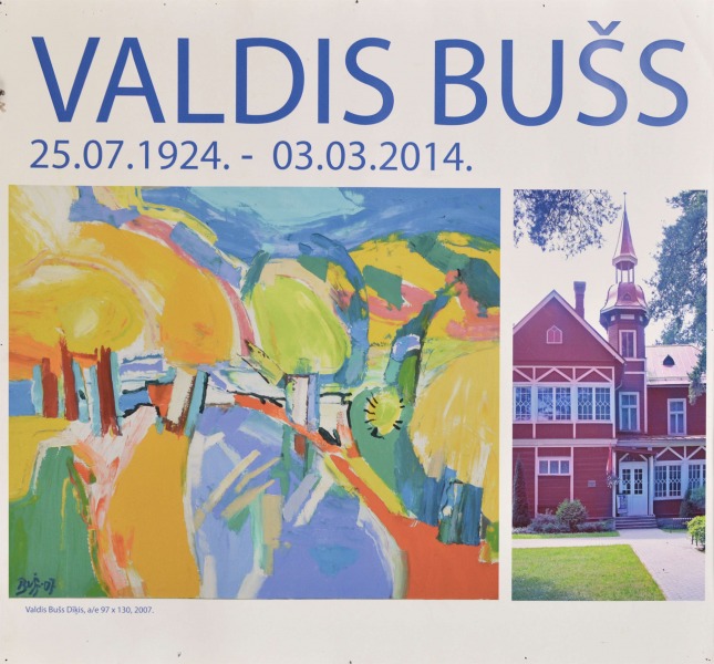 Valda Buša izstāžu plakāts
