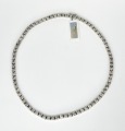 White gold necklace with diamonds. 585/375 proof. Length 40 cm. Weight 35.61 g
