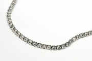 White gold necklace with diamonds. 585/375 proof. Length 40 cm. Weight 35.61 g