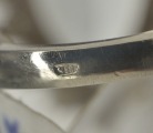 Baltā zelta kokteiļgredzens ar akvamarīnu. Prove 585. Izmērs 18 mm. Svars 8,87 g