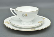 Kuzņecovs Latvija tējas trio. Art Deco. 10 cm,14 cm, 19 cm