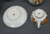 Porcelāna servīze piecām personām. Autordarbs. Roku gleznojums. LFZ