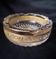 Saint Louis “Thistle Gold” kristāla pelnutrauks. Diametrs 12 cm. Lieliskā stāvoklī.
