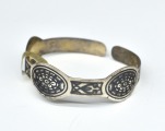 Silver bracelets with niello. 925 proof. 5.3x5.7 cm. Weight 14.79 g