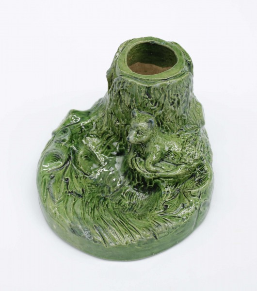  Candle holder - business card holder with a wasp. Ceramics, France. 8 x 10.5 x 12.2 cm.