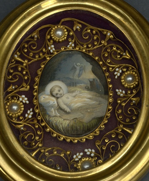 Top Rare Antique Reliquary Jesus Child Miniature