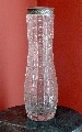 Crystal vase with silver finish