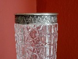 Crystal vase with silver finish