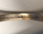 Lorgnette. 14k gold. Mother-of-pearl handle, gold-plated. 4.5x12 cm