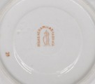 Saucer from the Riga Ceramics Factory. Porcelain, decal. Diam. 15 cm