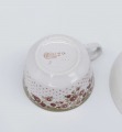 Riga porcelain cup and saucer. Porcelain, decal. Diameters 9 cm and 14.3 cm.
