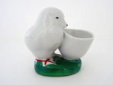  Salt cellar with a bird. Porcelain, 8x9 cm