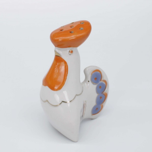 &amp;quot;Rooster&amp;quot; salt cellar. Porcelain, Riga. Height 10 cm