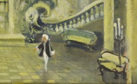 Scenogrāfija Riekstkodis. Guaša, tempera, papīrs, 1950tie gadi 40x58 cm