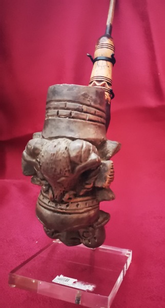 Antique african ritual smoking pipe