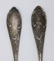 Silver cutlery items, 2 pcs. 875. Weight 80.87 g. 18 cm