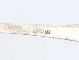 Sudraba galda piederumi 3 gab. 875. Svars 42,81 g. 11,5 cm,. 11,7 cm un 13,7 cm. Tējkarotei lietošan