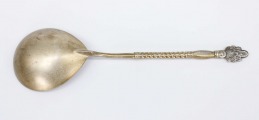 Silver spoon. 875. Weight 61.80 g. 19.2 cm