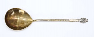 Sudraba karote. 875. Svars 61,80 g. 19,2 cm