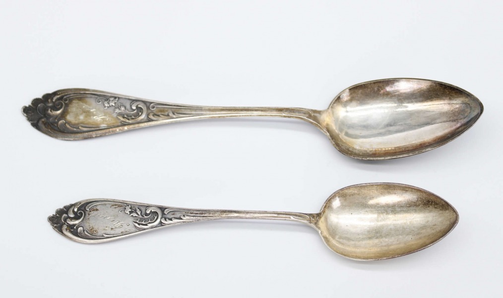 Sudraba karotes 2 gab. 875. Svars 107,46 g. 18,8 un 22 cm