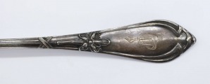 Silver spoons, 2 pcs. 875. Weight 190.55 g. 25 and 23 cm