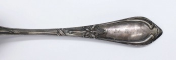 Silver spoons, 2 pcs. 875. Weight 190.55 g. 25 and 23 cm