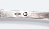 Silver spoons, 3 pcs. 84 / 875. Weight 108.06 g. 14.5 cm, 17 cm, and 18 cm
