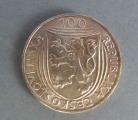 100-koruna silver coin. Czechoslovakia. 14 g.