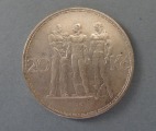 Silver coin, 20 korunas. Czechoslovakia. Weight 11.99 g.