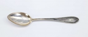 Silver teaspoons (6 pcs). 875 silver. Weight 154.22 g. 14.3 cm