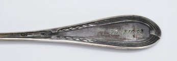 Silver teaspoons (6 pcs). 875 silver. Weight 154.22 g. 14.3 cm