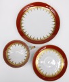 Tea trio, Wallendorf Porcelain Factory. 1963. Porcelain, hand-painted, gilding.11 cm, 15 cm, 19,5 cm