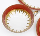 Tea trio, Wallendorf Porcelain Factory. 1963. Porcelain, hand-painted, gilding.11 cm, 15 cm, 19,5 cm