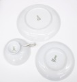 Tea trio, Wallendorf Porcelain Factory. 1963. Porcelain, hand-painted, gilding.11 cm, 15 cm, 19,5 cm